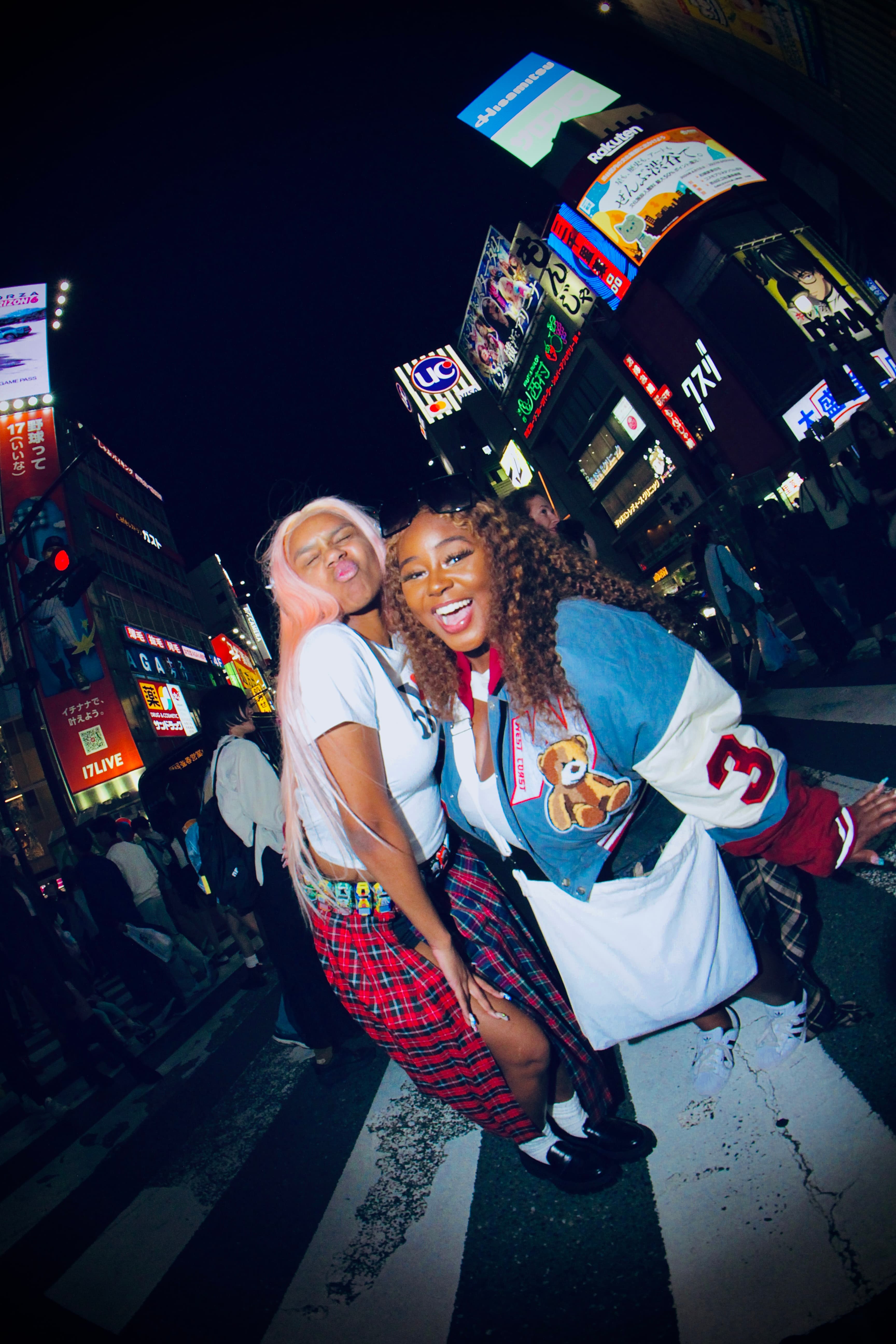 Friends group photo in Harajuku